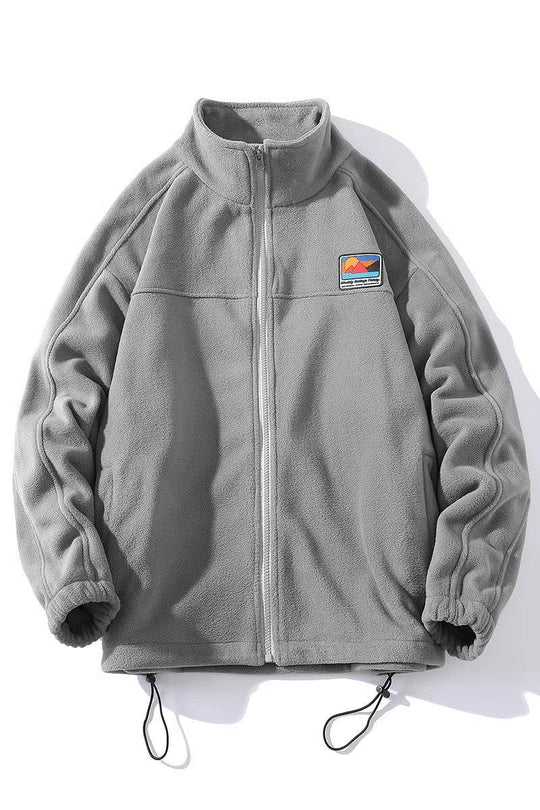 Herren Fleecejacke mit hohem Kragen und praktischen Taschen