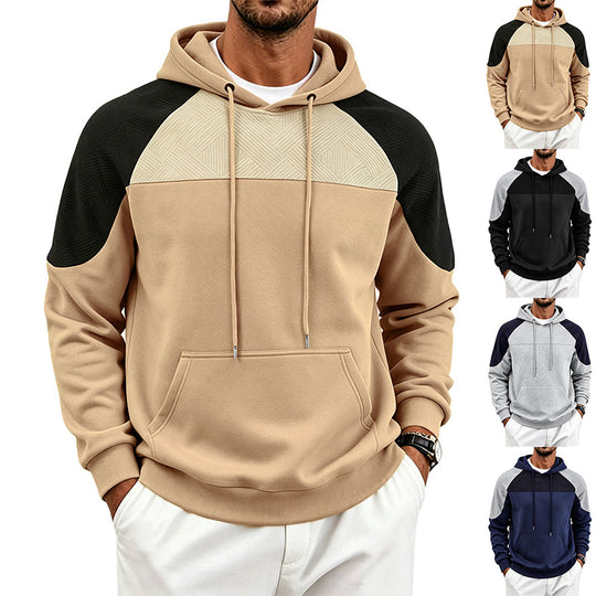 Herren Kapuzenpullover mit strukturierter Schulterpartie und Kängurutasche Shop Nory