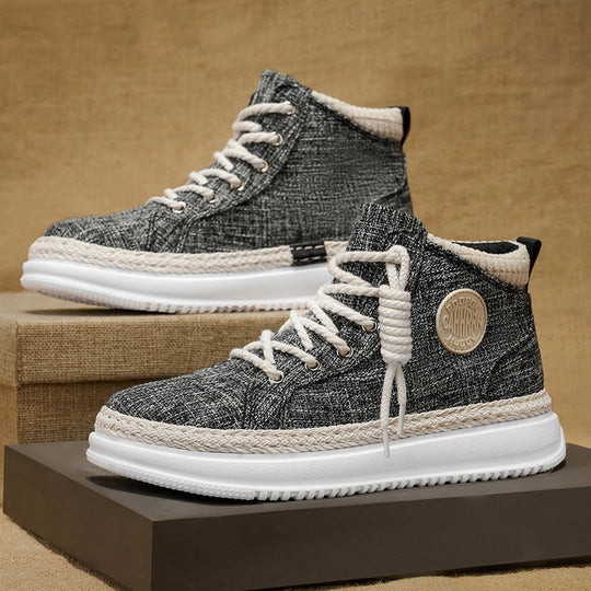 Damen sportive High-Top Sneakers mit elastischen Einsätzen und trendigem Obermaterial Shopnory
