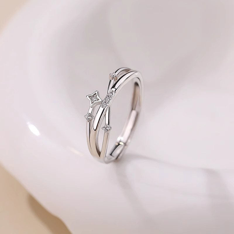 Damen Modischer Ring mit funkelnden Zirkonia Shop Nory