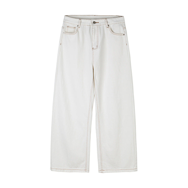 Damen Weite High-Waist Culotte-Jeans mit sichtbaren Kontrastnähten Shop Nory