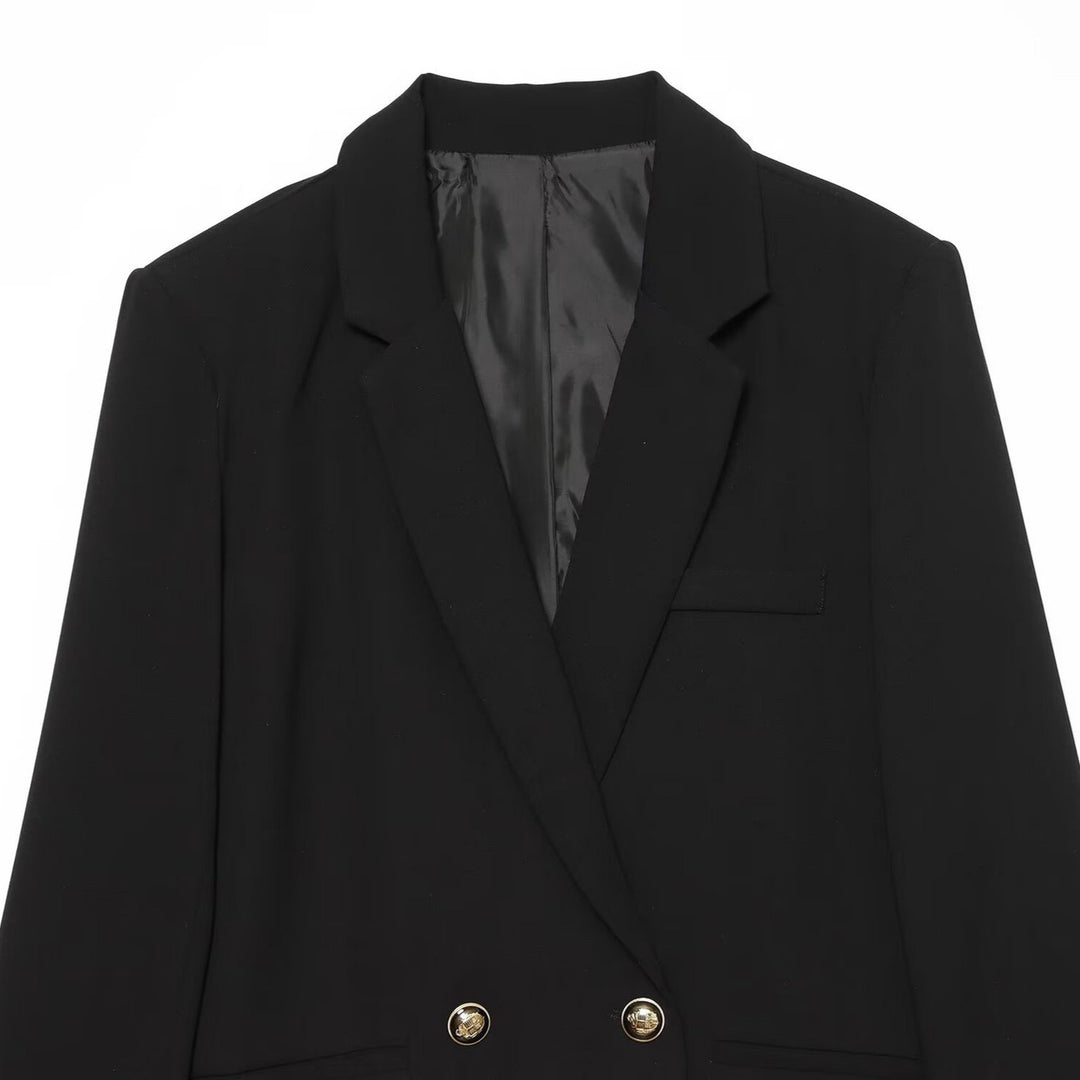 Damen Zweireihiger Oversize‑Blazer mit goldenen Zierknöpfen Shop Nory
