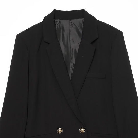 Damen Zweireihiger Oversize‑Blazer mit goldenen Zierknöpfen Shop Nory
