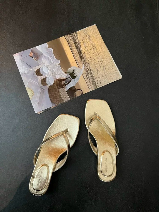 Damen modische Flip-Flops mit elegantem Absatz und komfortablem Fußbett Shopnory