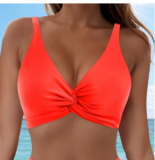 Damen Sportliches Bikinioberteil mit Twist-Design