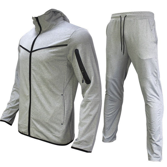 Herren sportliches Hoodie-Set mit atmungsaktiven Eigenschaften und modernen Kontrastdetails