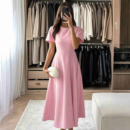 Damen Midikleid mit elegantem Schnitt und weiten Ärmeln