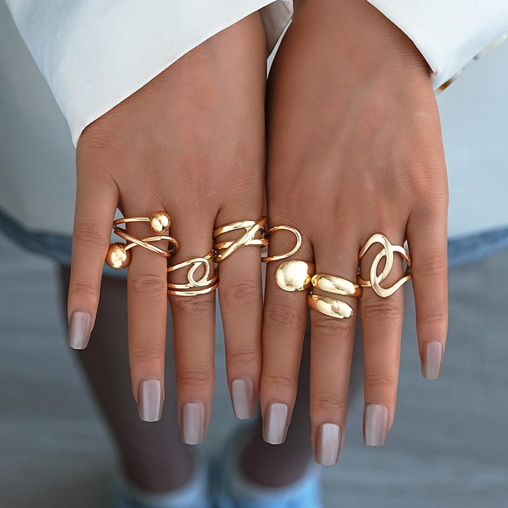Damen Schmuckring-Set mit kunstvollen und filigranen Designs Shop Nory
