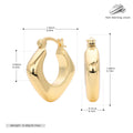Damen Creolen aus hochwertigem 925 Sterlingsilber mit elegantem goldfarbigen Finish Shop Nory