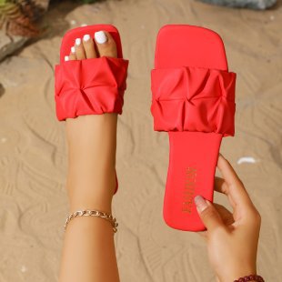 Damen Modische und bequeme Slipper mit elegantem Riemendetail