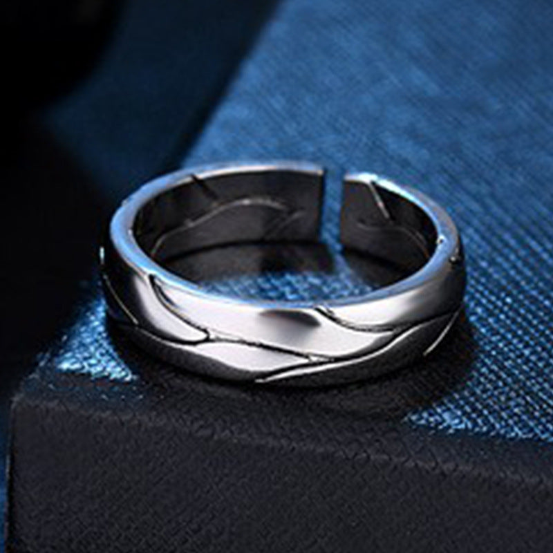 Damen Offener Ring mit kunstvollem Linienmuster und elegantem Design Shop Nory
