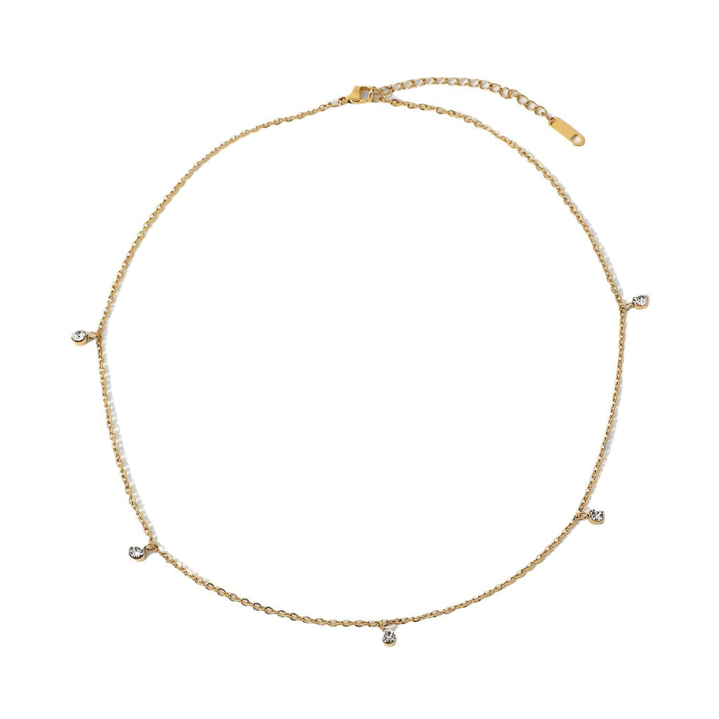 Damen Fußkettchen mit funkelnden Zirkonia-Details und elegantem Kettendesign Shop Nory