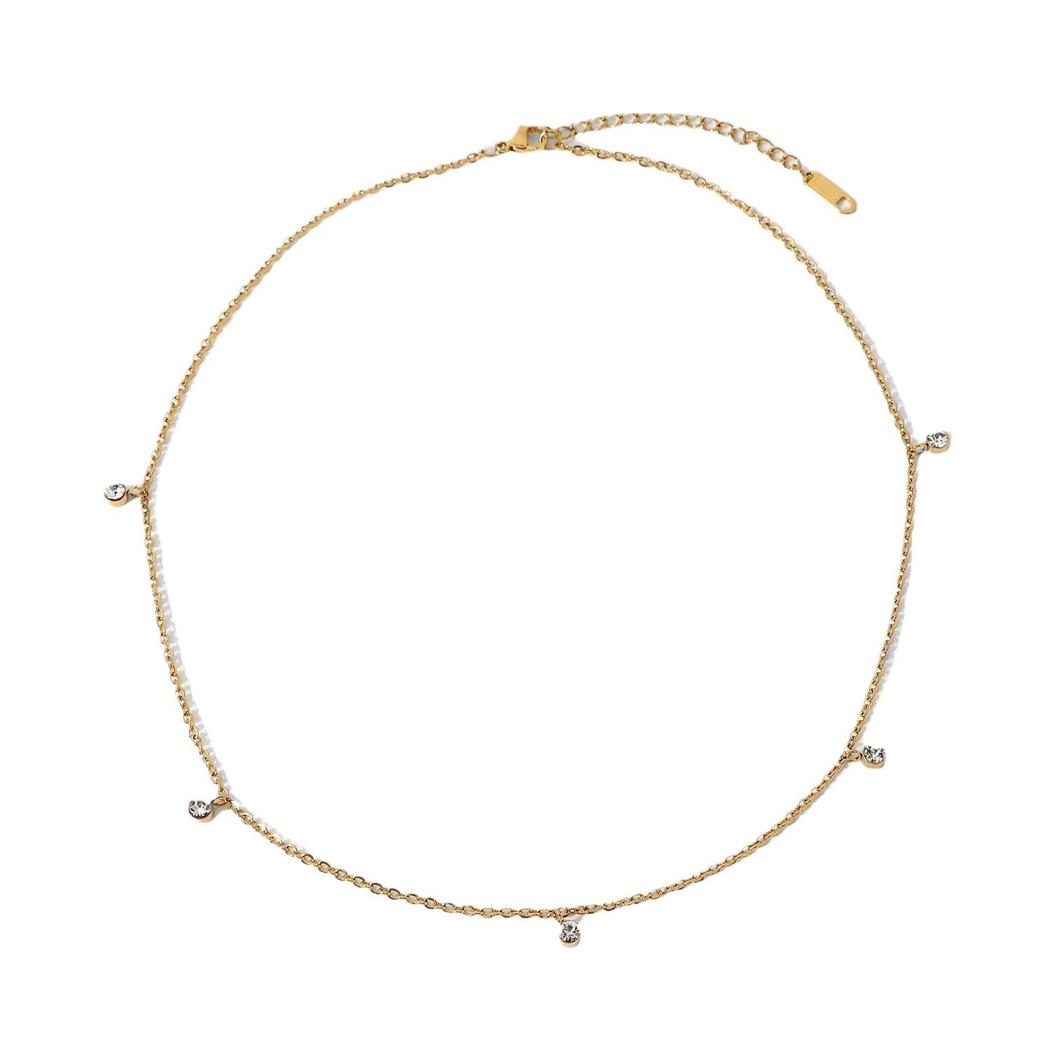 Damen Fußkettchen mit funkelnden Zirkonia-Details und elegantem Kettendesign Shop Nory