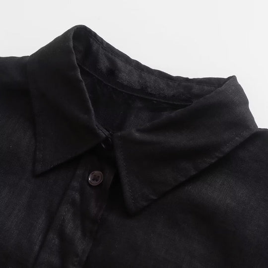 Damen Oversize-Hemdbluse mit verlängertem Rückenteil, kastigem Schnitt und durchgehender Knopfleiste Shop Nory