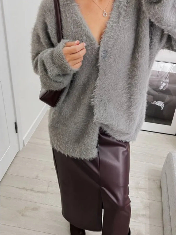 Damen Kuschelige Oversized Strickjacke Shop Nory