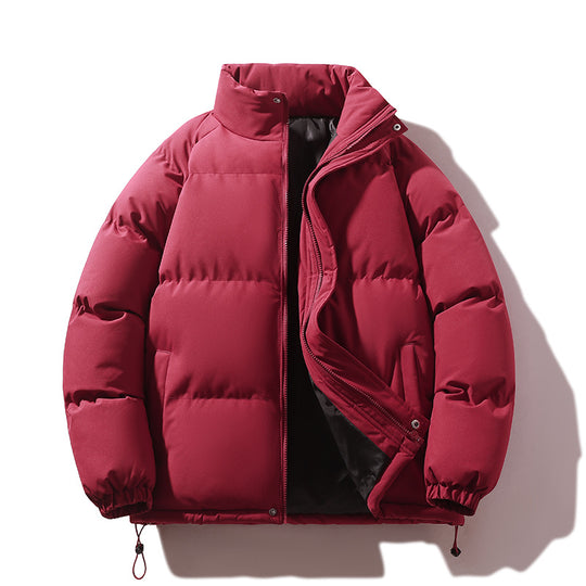 Unisex Wattierte Steppjacke aus Daunenimitat mit hohem Kragen und Kordelzug Shop Nory