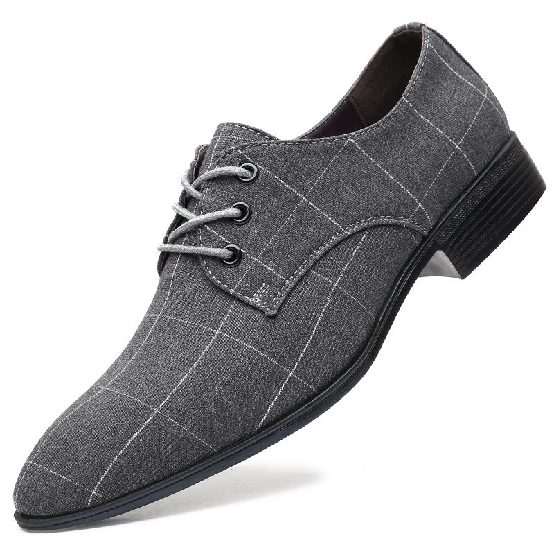 Herren Eleganter kariert-musterierter Derby-Halbschuh mit schmaler Spitzform Shop Nory