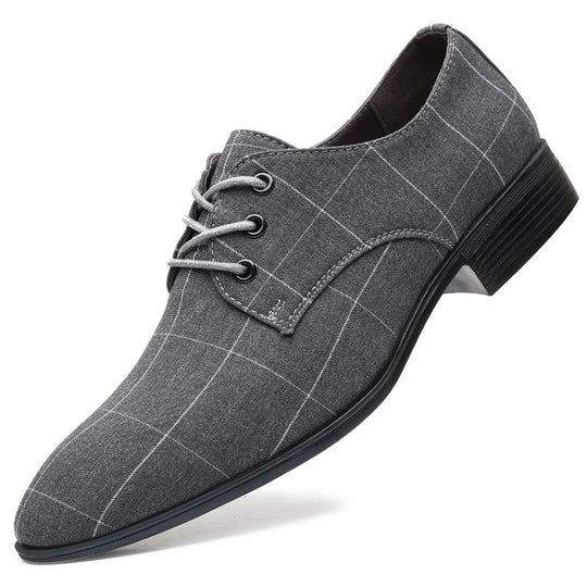 Herren Eleganter kariert-musterierter Derby-Halbschuh mit schmaler Spitzform Shop Nory