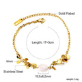Damen zartes Armband mit goldplattierten Elementen und exquisite Perlenakzent Shop Nory