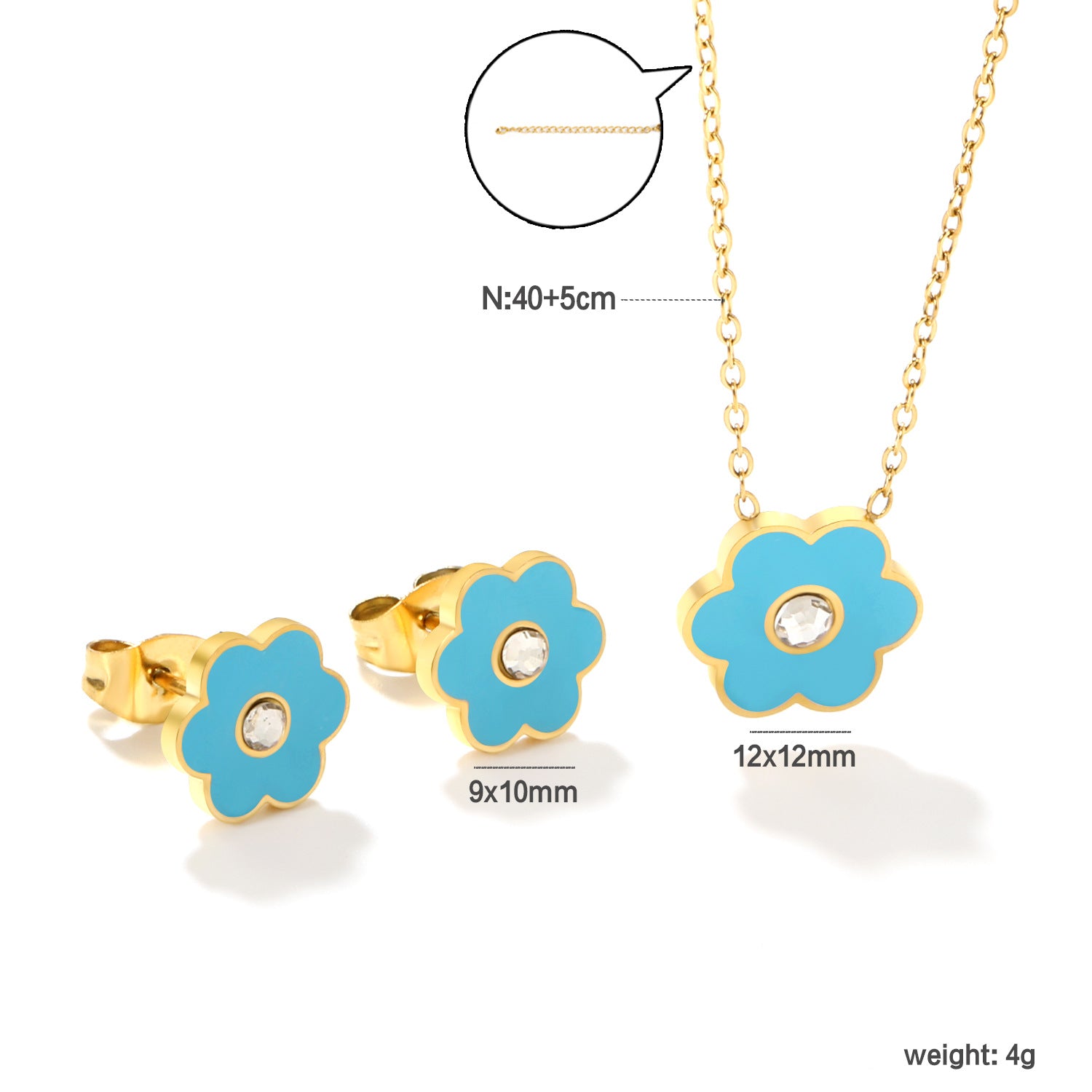 Damen Schmuckset mit modischem Kinderwagen-Anhänger und passenden Ohrsteckern Shop Nory