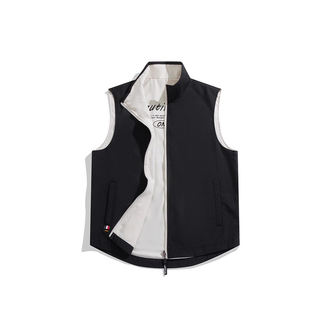 Herren Ärmellose Wind- und Thermo-Utility‑Weste mit seidigem Innenfutter und verdecktem Zwei‑Wege‑Reißverschluss Shop Nory