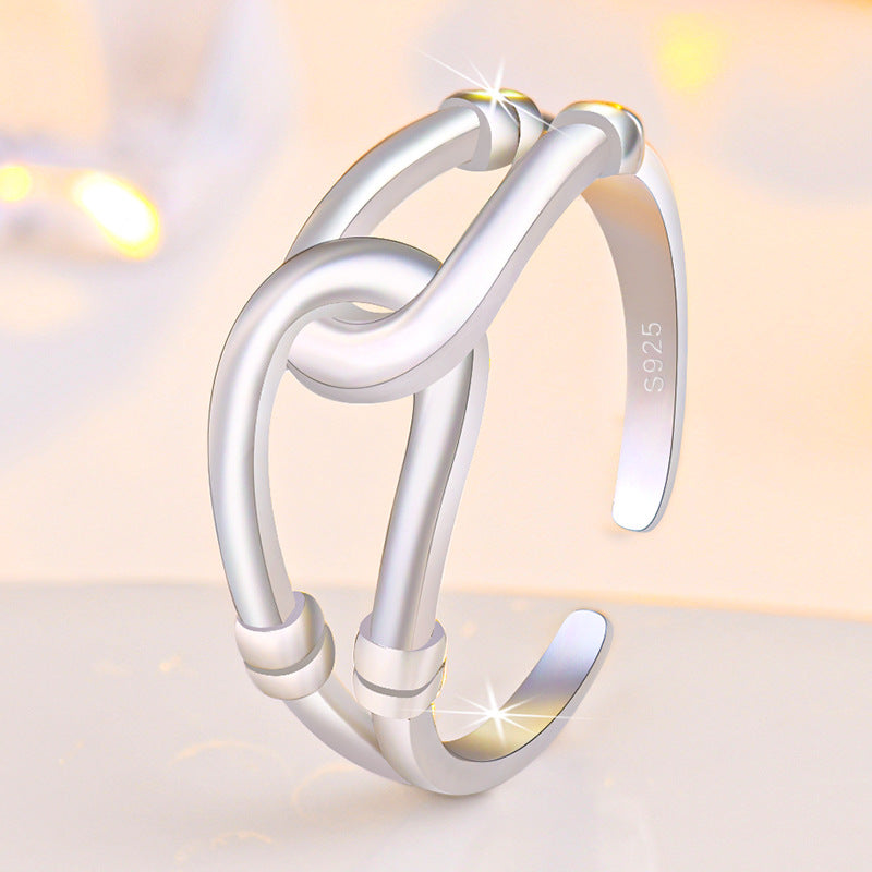 Damen Offener Armreif mit kunstvollem Knoten-Design Shop Nory