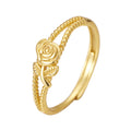 Damen filigraner Ring mit floralem Rosen-Design Shop Nory