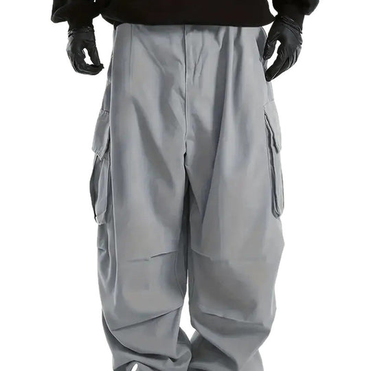 Herren Weite Utility-Cargohose mit übergroßen Klappentaschen & elastischem Tunnelzugbund Shop Nory