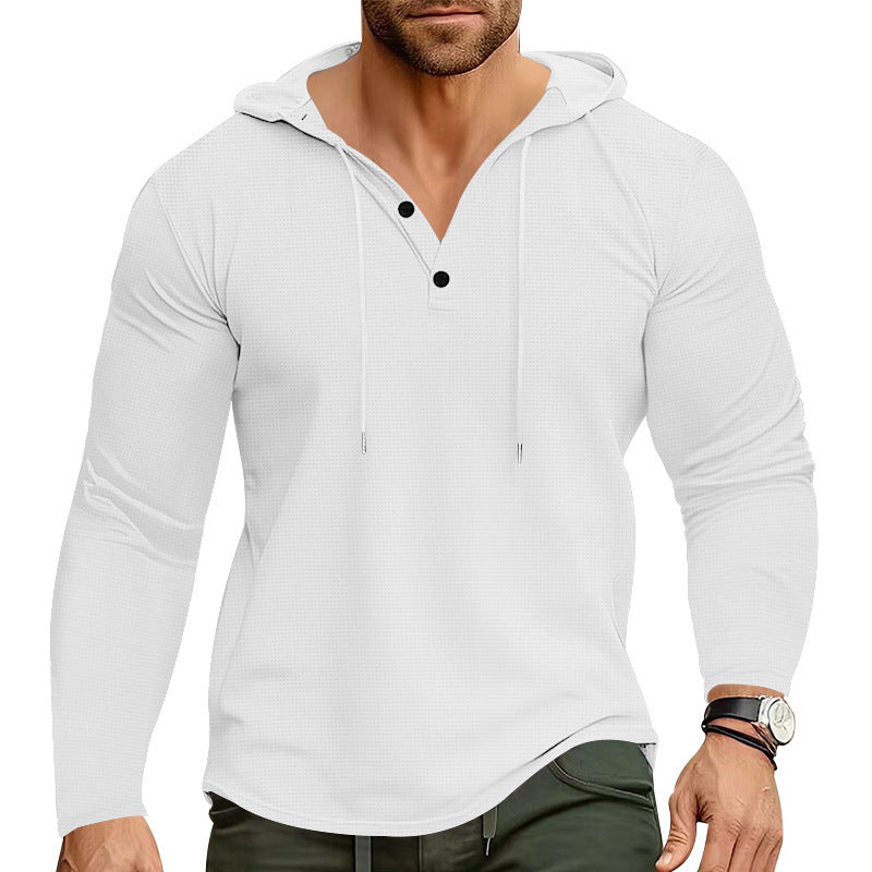 Herren lässiges Kapuzenshirt mit strukturierter Oberfläche