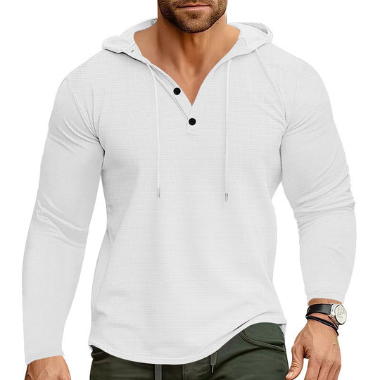 Herren lässiges Kapuzenshirt mit strukturierter Oberfläche