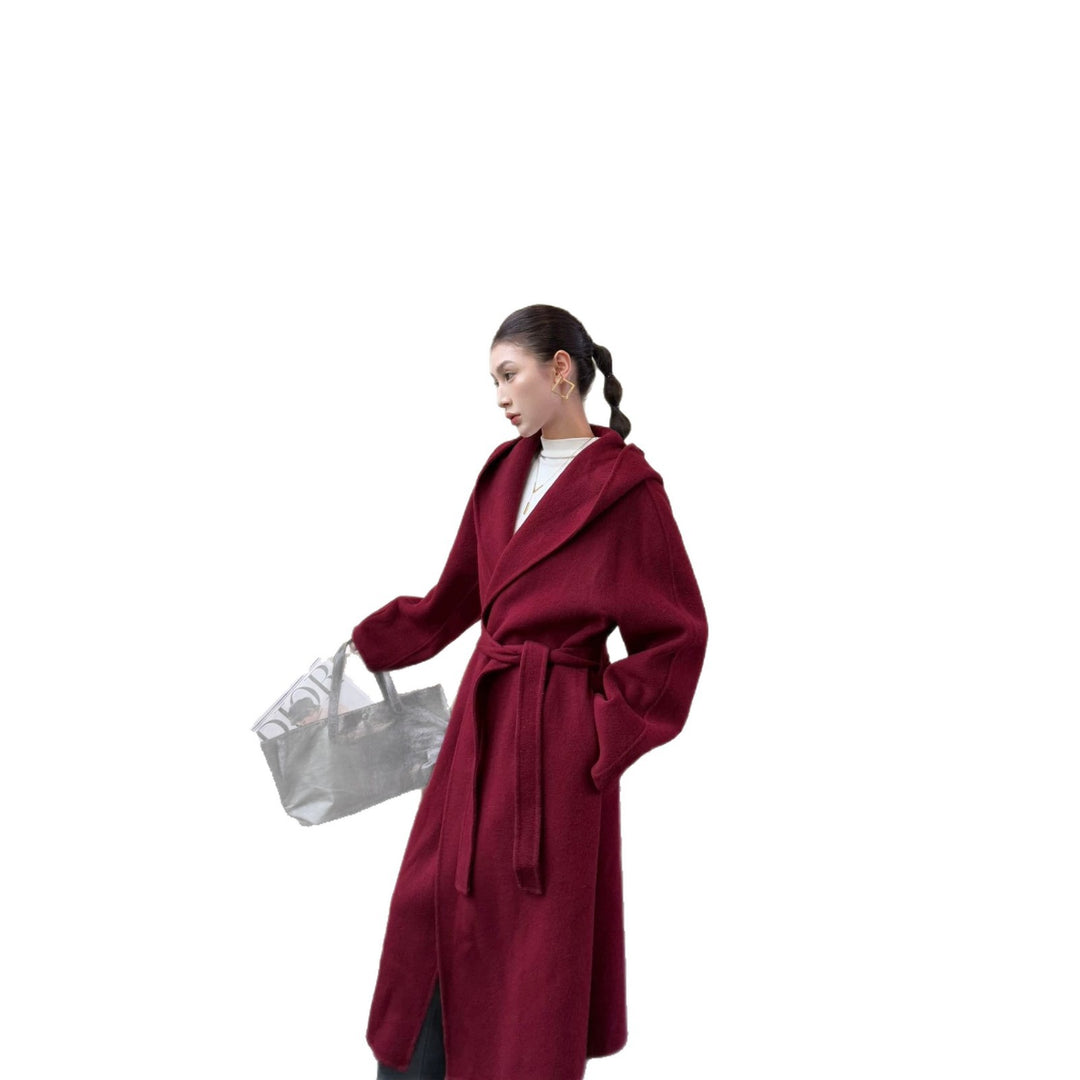 Damen Oversize Wollmantel mit Schalkragen und verdeckter Knopfleiste Shop Nory
