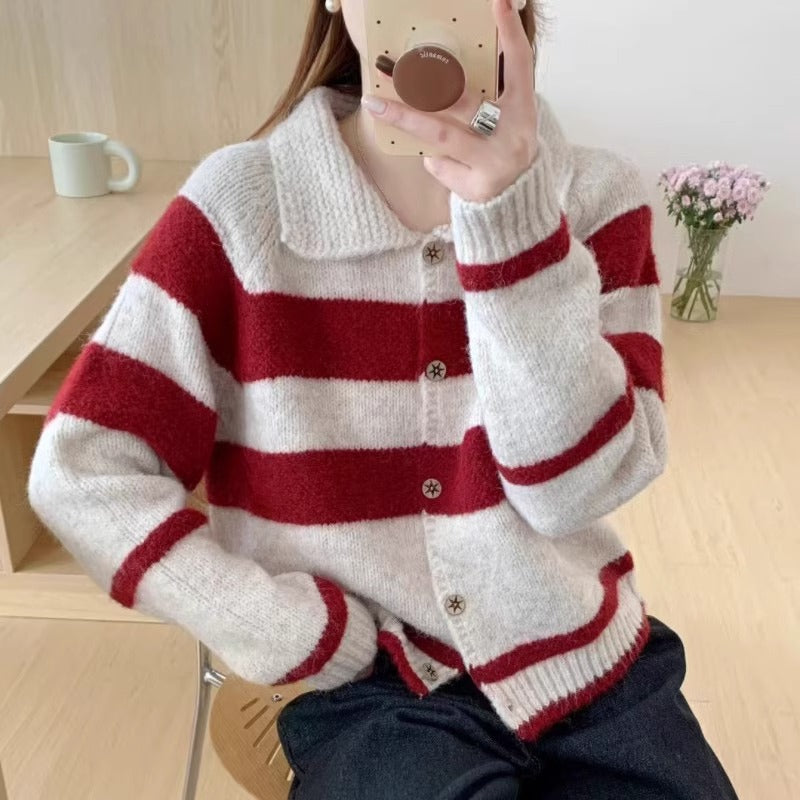 Damen Gemusterte Strickjacke Shop Nory
