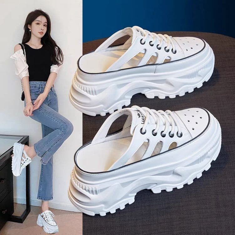 Damen Plateau-Sneaker mit luftdurchlässigem Mesh-Obermaterial und dämpfender Sohle