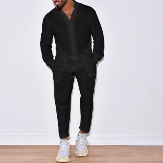 Herren Leinenanzug mit modernem Schnitt und lässigem Look