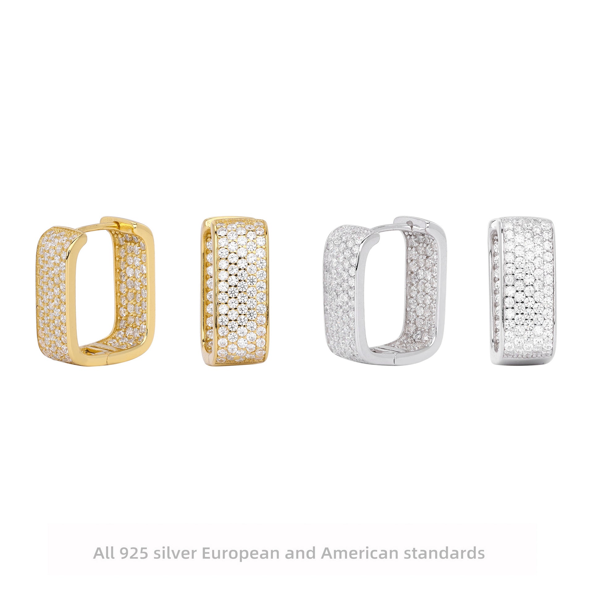Damen Ohrhänger mit funkelndem Zirkonbesatz aus hochwertigem 925 Sterling Silber Shop Nory