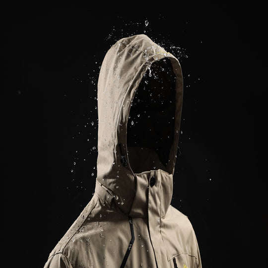 Herren zweilagige wasserdichte Outdoorjacke mit Fleecekragen und Kapuze Shop Nory