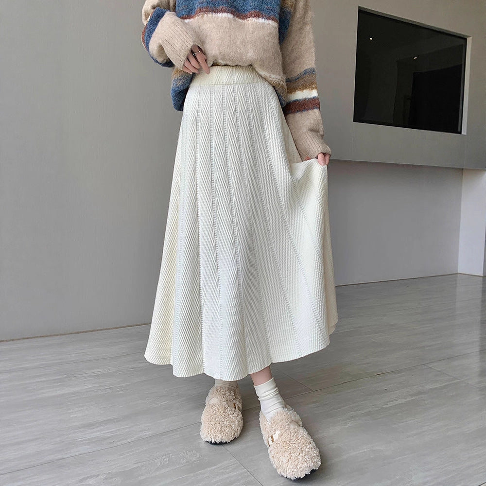 Damen Weit geschnittener Strickrock Shop Nory
