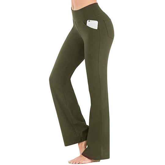 Damen Yoga-Hose mit hohem Bund und flared Schnitt