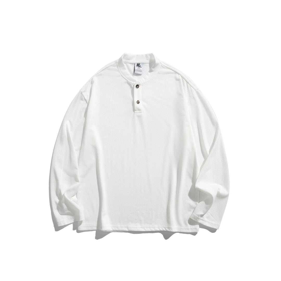 Unisex Langärmeliges Henleyshirt mit kurzer Knopfleiste und relaxed Fit Shop Nory