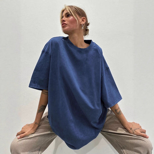 Damen Oversized T-Shirt aus hochwertiger Baumwolle