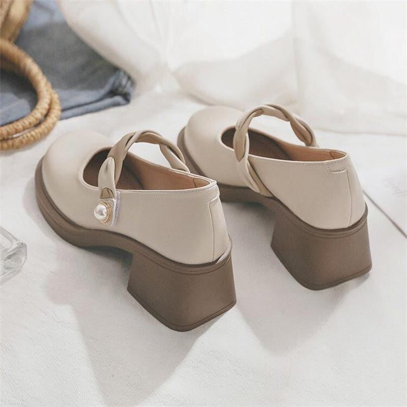 Damen Elegante Plateau-Pumps mit Schleifen-Detail Shopnory