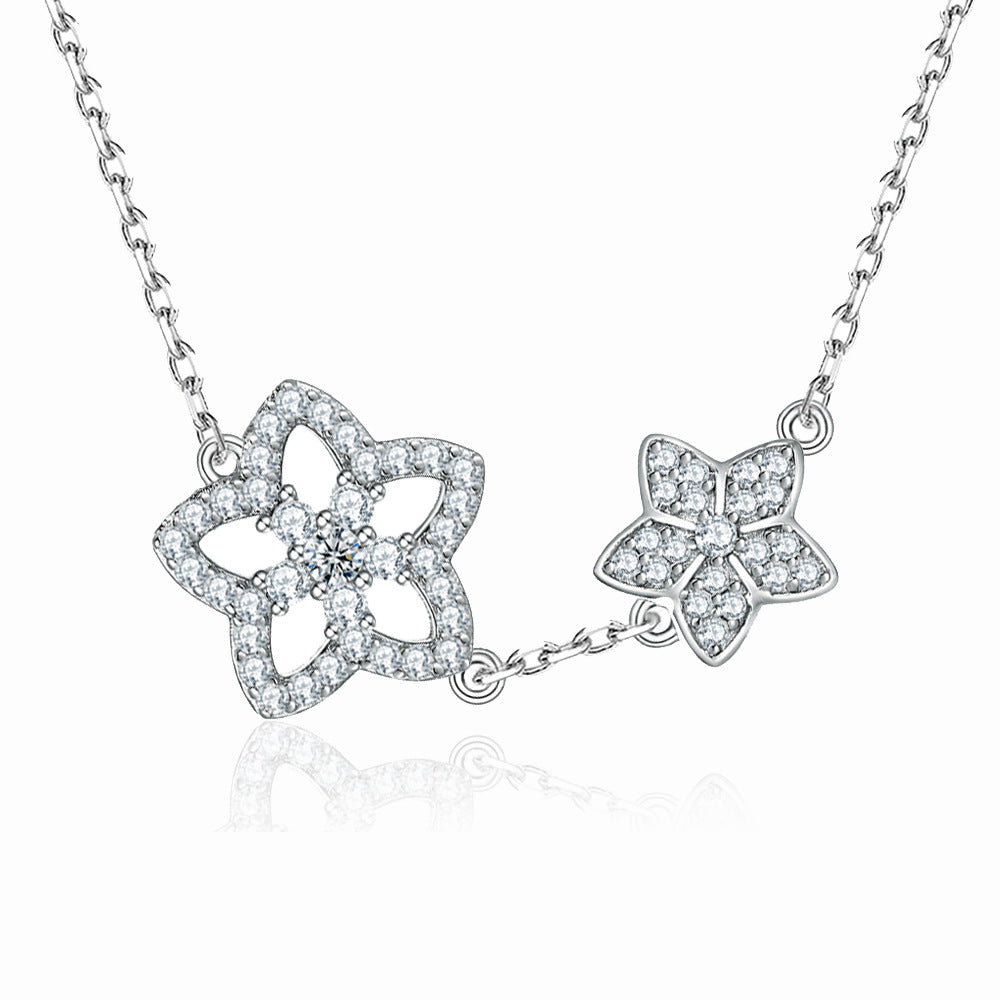 Damen Anhänger-Halskette mit funkelnden Kristallen und hochwertiger Goldverarbeitung Shop Nory