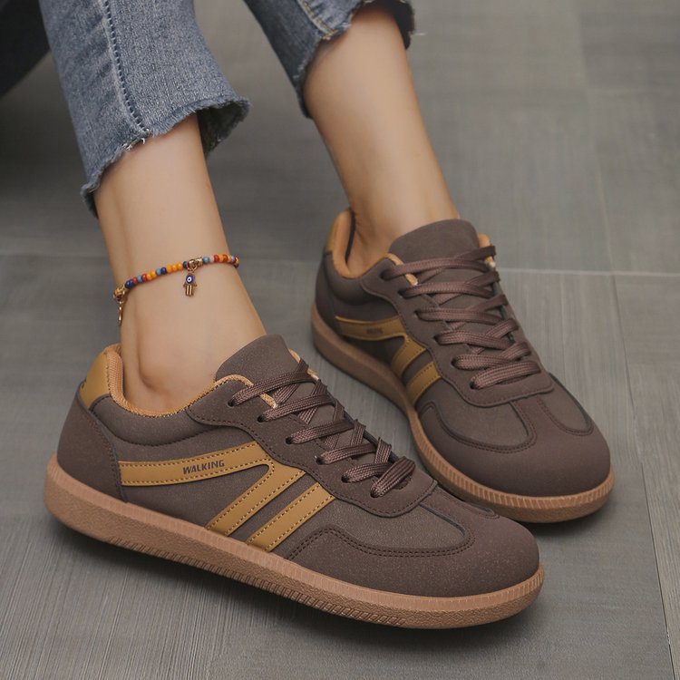 Damen Retro-inspirierte Schnür-Sneaker mit gepolstertem Komfortfußbett Shop Nory