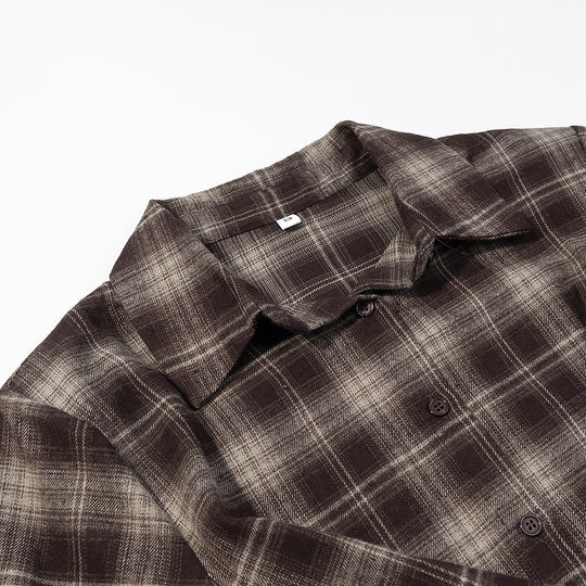 Damen Kariertes Baumwollhemd mit Wickel‑Drapierung und Oversize‑Silhouette Shop Nory