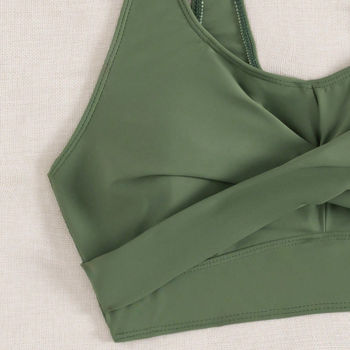 Damen Sportlicher Bikini mit gerafften Shorts
