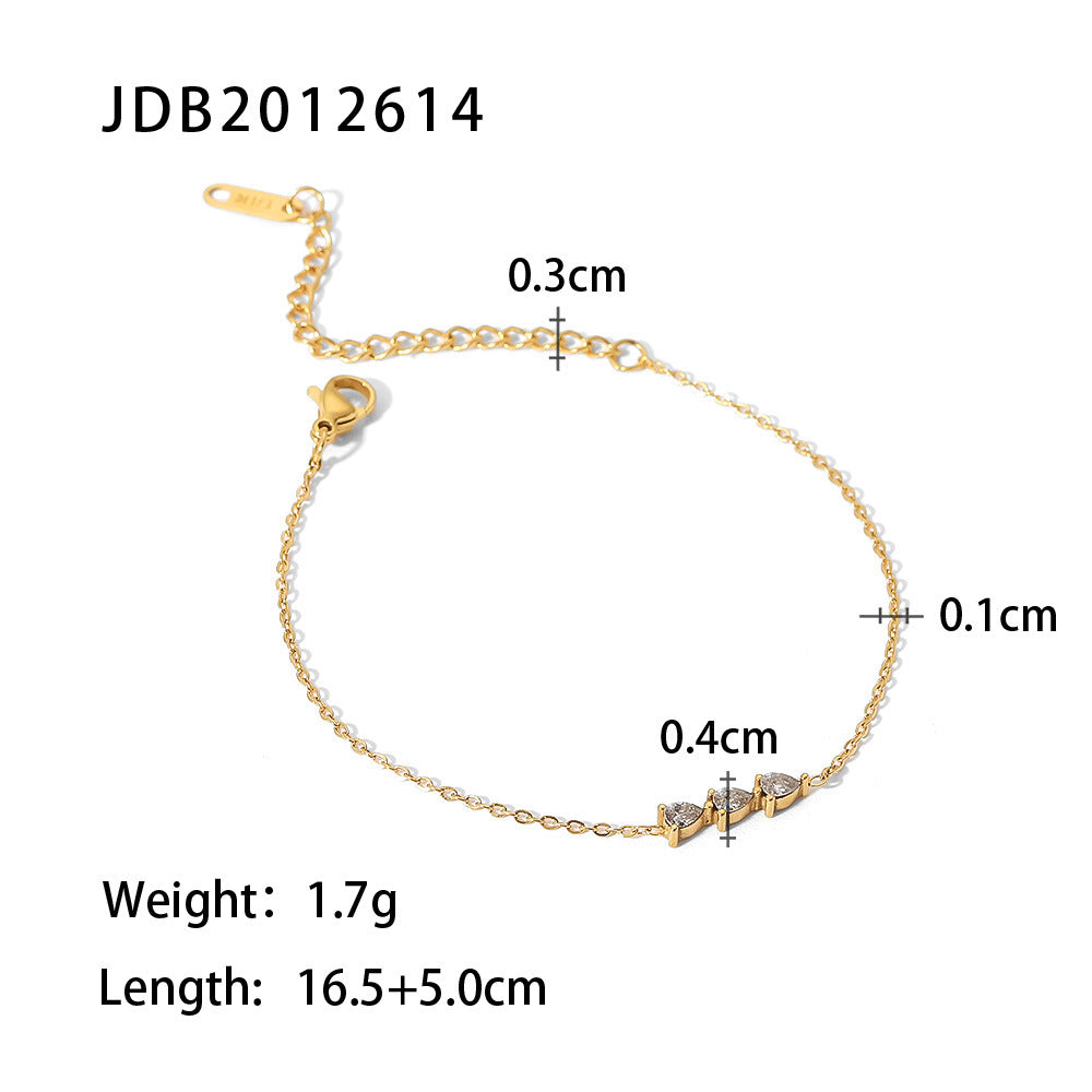 Damen Armband mit funkelnden Zirkonia und hypoallergenem Edelstahl Shop Nory