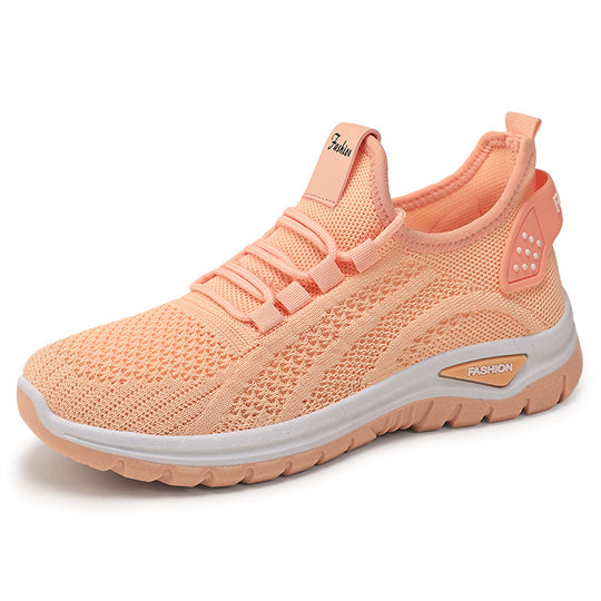 Damen nan sockenähnlicher Strick-Fit Sneaker mit elastischer Schnürung, gelochter Fersenverstärkung und dämpfender Plateau-Sohle Shop Nory