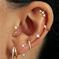 Damen Ohrstecker-Set mit funkelnden Kristallen und modernen Designs Shop Nory