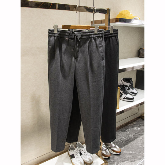 Herren Elegante Jogginghose im Tapered Schnitt mit Bundfalten und Kordelzug Shop Nory