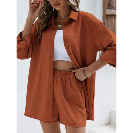 Damen lässiges Oberteil und Shorts Set
